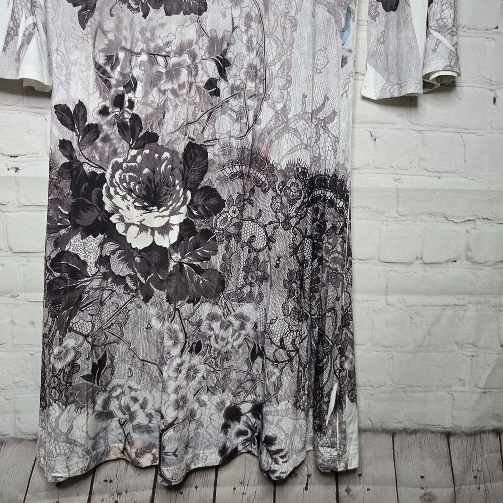 Y2k V Neck Empire Waist Butterfly Split Slevve Metalic Silver Black Fairy Dress - Picture 5 of 13